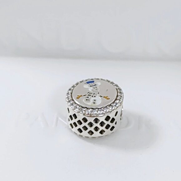 Pandora Snowman Merry Christmas Charm Bead Snow Winter Pendant S925 Silver Bead - Picture 7 of 7